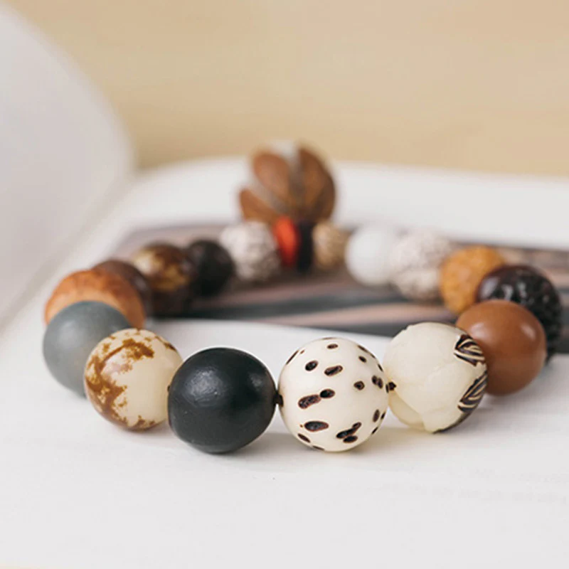 Buddha Stones Bodhi Nasiona Lotosu Mądrość Spokój Bransoletka Mala Na Nadgarstek - Image 14