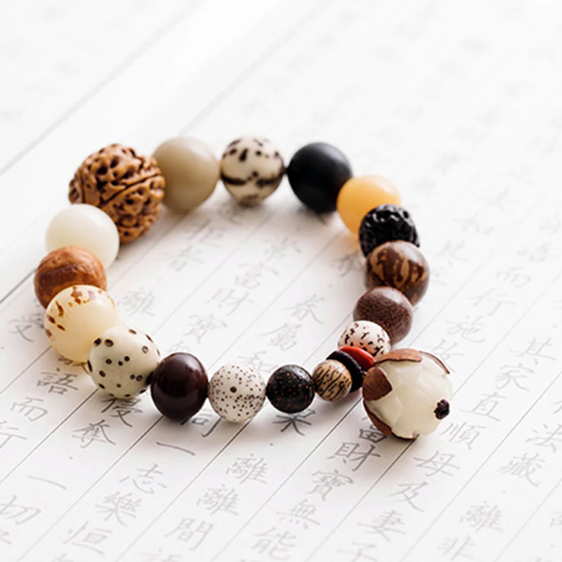 Buddha Stones Bodhi Nasiona Lotosu Mądrość Spokój Bransoletka Mala Na Nadgarstek - Image 17