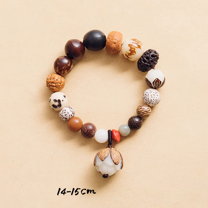 Buddha Stones Bodhi Nasiona Lotosu Mądrość Spokój Bransoletka Mala Na Nadgarstek - Image 6
