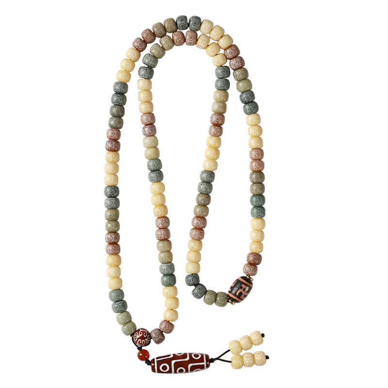 Buddha Stones Bodhi Seed Hand-Woven Peace Vintage Mala z 108 koralikami - Image 16
