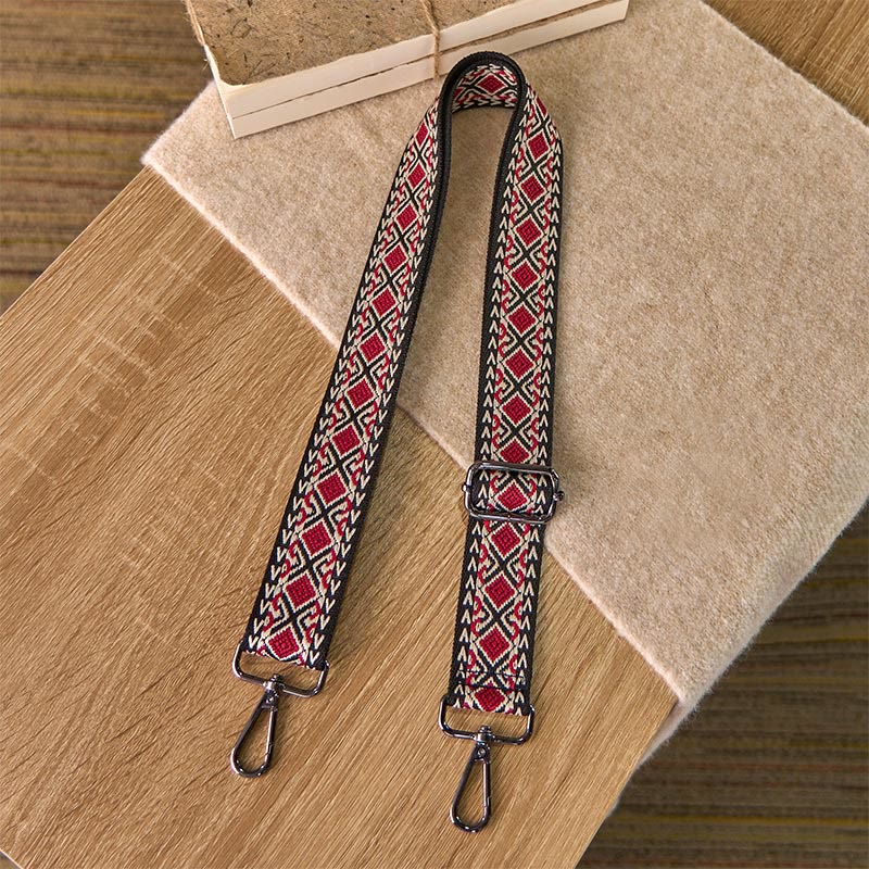 Buddha Stones Boho Diament Romb Pasek Geometryczny Regulowane Torebki Torebka na Ramię Crossbody Paski Wymienne - Image 6