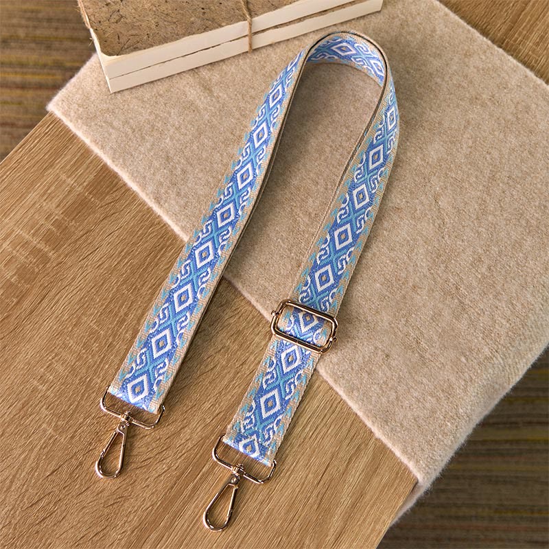 Buddha Stones Boho Romb Czworokątny Pasek Geometryczny Żakard Regulowane Torebki Torebka na Ramię Crossbody Paski Wymienne - Image 2