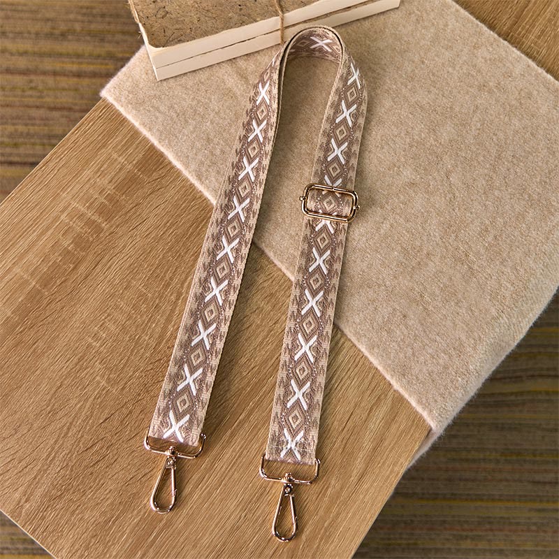 Buddha Stones Boho Rombowe Paski Geometryczne Żakardowe Regulowane Torebki na Ramię Crossbody Paski Wymienne - Image 7