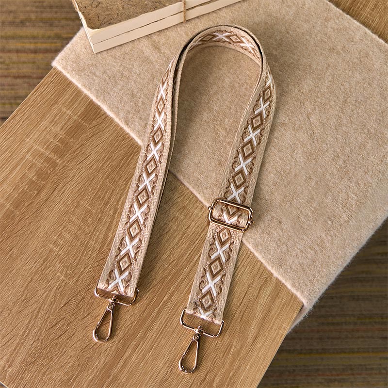 Buddha Stones Boho Rombowe Paski Geometryczne Żakardowe Regulowane Torebki na Ramię Crossbody Paski Wymienne - Image 9
