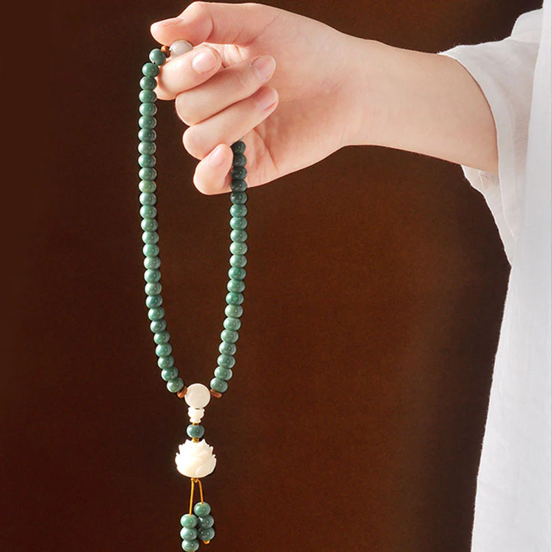 Buddha Stones Bransoletka Lotus Cyan Bodhi Seed Sukces - Image 4