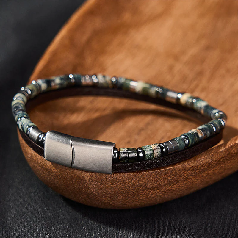Buddha Stones Bransoletka skórzana Truth Double Wrap z lapis lazuli - Image 10