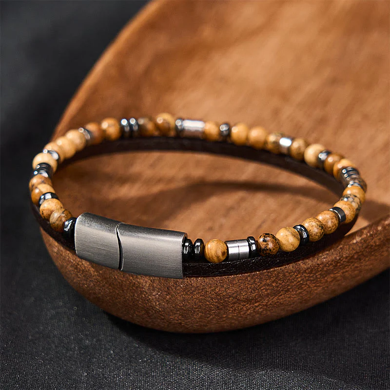 Buddha Stones Bransoletka skórzana Truth Double Wrap z lapis lazuli - Image 25