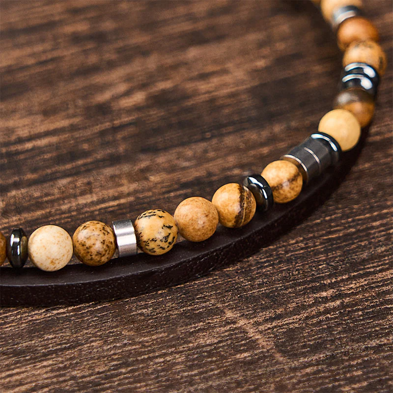 Buddha Stones Bransoletka skórzana Truth Double Wrap z lapis lazuli - Image 29