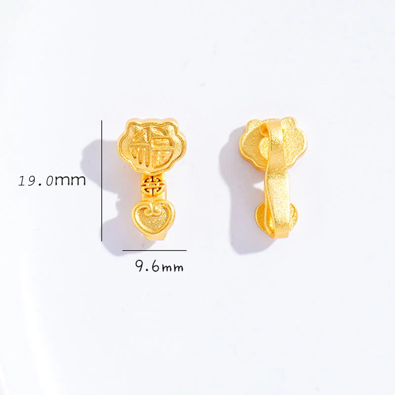 Buddha Stones Bransoletka szczęścia z uchwytem Ruyi Fu, miedzianą złotą liną i regulowanym sznurkiem - Image 10