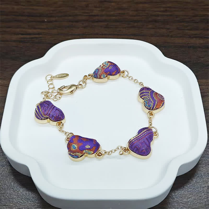 Buddha Stones Bransoletka vintage z chińskiej tykwy z brokatem Song Water Ripples Good Fortune - Image 10