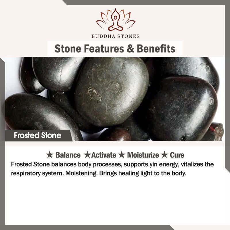 Buddha Stones Bransoletka wspierająca z hematytu yin yang z mrożonego kamienia lawowego - Image 12