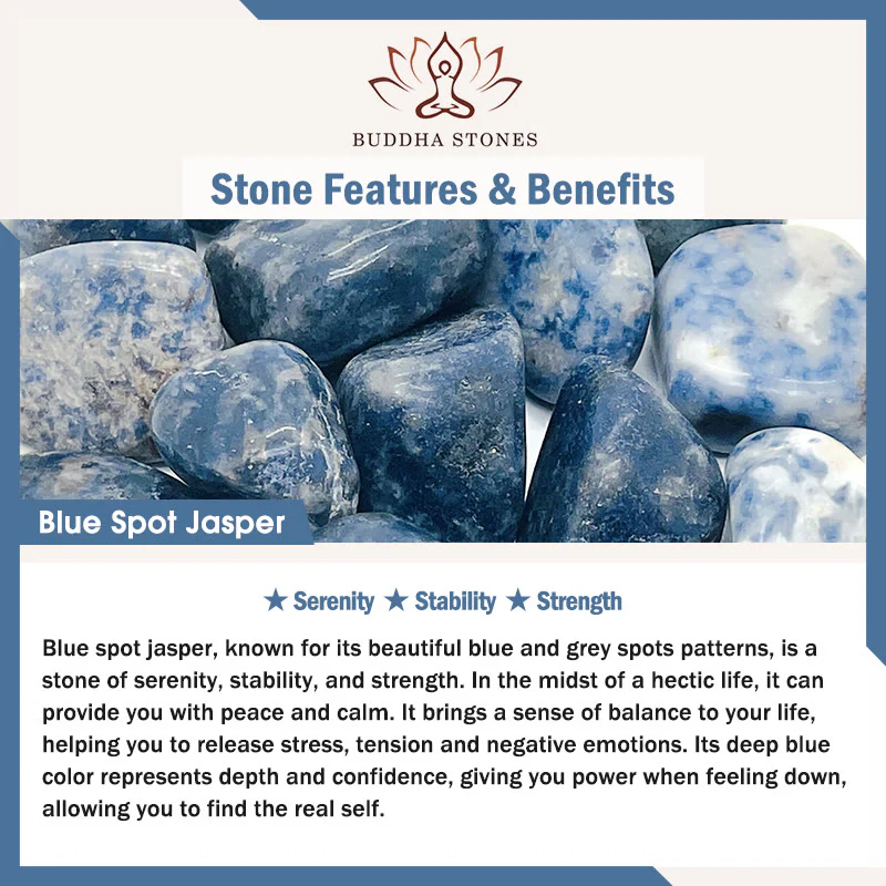 Buddha Stones Bransoletka z ametystu, tygrysiego oka, kwarcu różowego, niebieskiego jaspisu, czarnego obsydianu i spokojnych płaskich koralików - Image 20