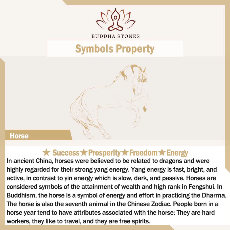 Buddha Stones Bransoletka z błogosławieństwem z cynobru na rok konia - Image 7