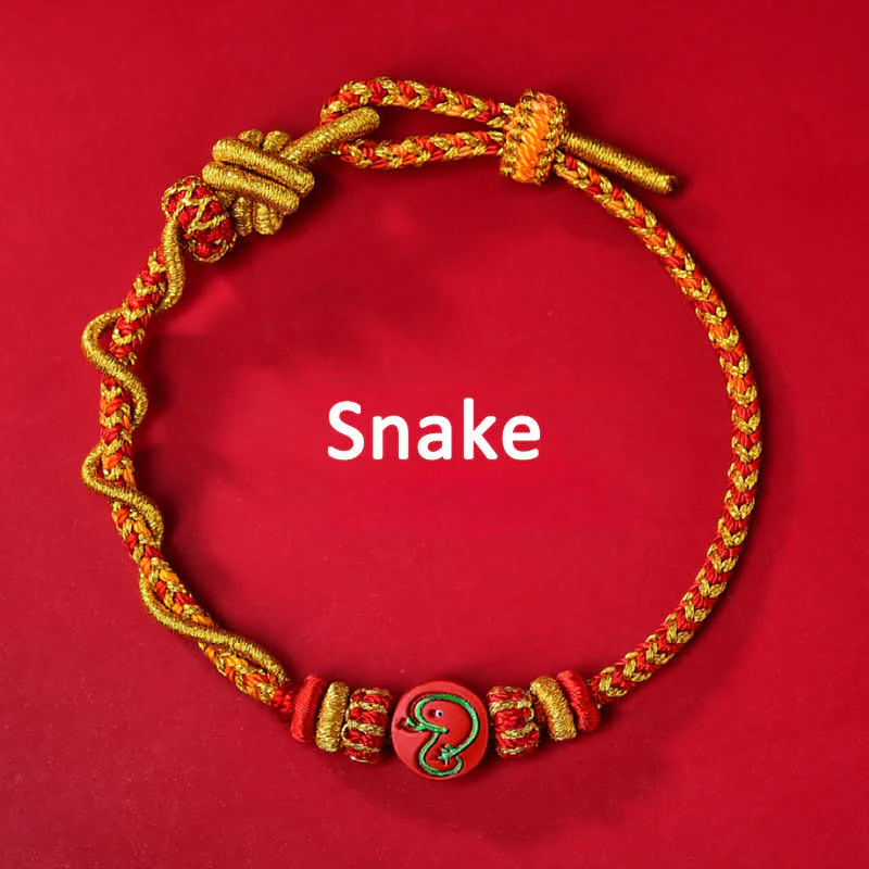 Buddha Stones Bransoletka z czerwonego sznurka z chińskim znakiem zodiaku Cinnabar Blessing - Image 11
