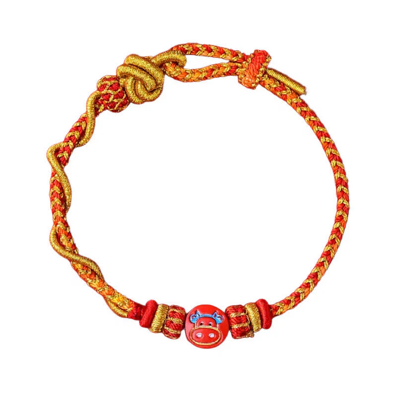 Buddha Stones Bransoletka z czerwonego sznurka z chińskim znakiem zodiaku Cinnabar Blessing - Image 20
