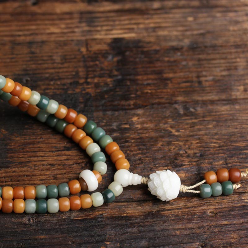 Buddha Stones Bransoletka z harmonijnego naszyjnika Bodhi Lotus Mala - Image 5