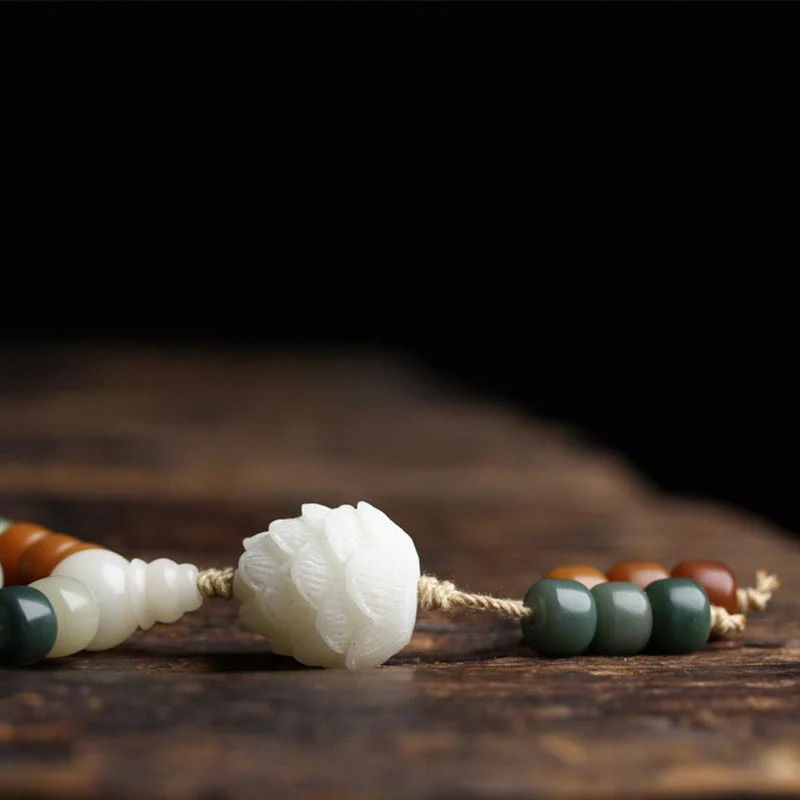 Buddha Stones Bransoletka z harmonijnego naszyjnika Bodhi Lotus Mala - Image 6