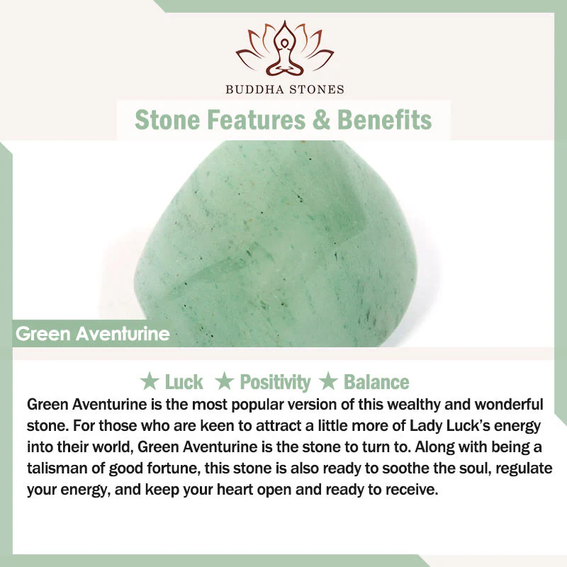 Buddha Stones Bransoletka z klamrą Zawieszka klamry pokoju Szczęście Podwójne owinięcie z zielonego awenturynu - Image 8