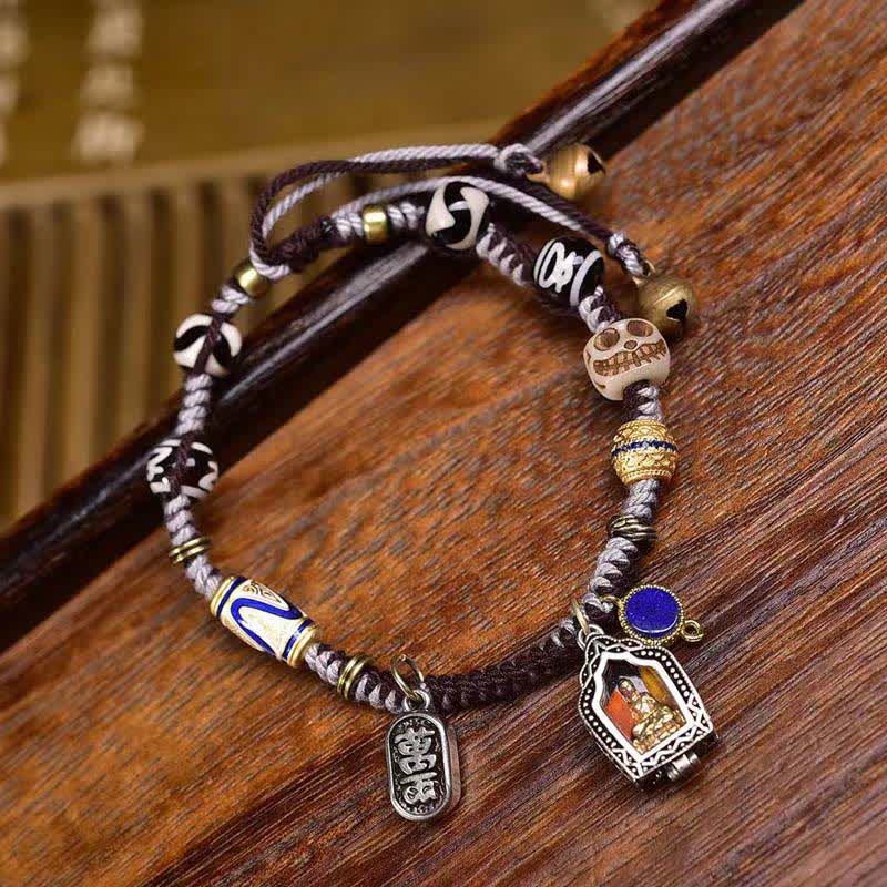 Buddha Stones Bransoletka z plecionej liny Buddy z miedzi, wyrażająca współczucie