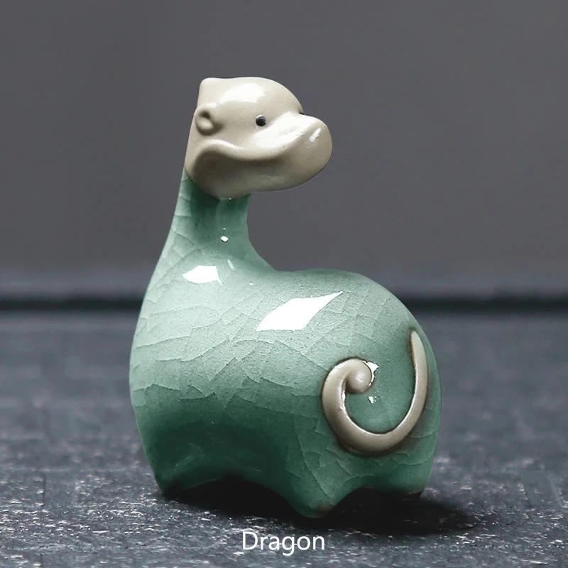 Buddha Stones Chiński Zodiak Ceramiczna Herbata Zwierzę Dom Dekoracja - Image 10