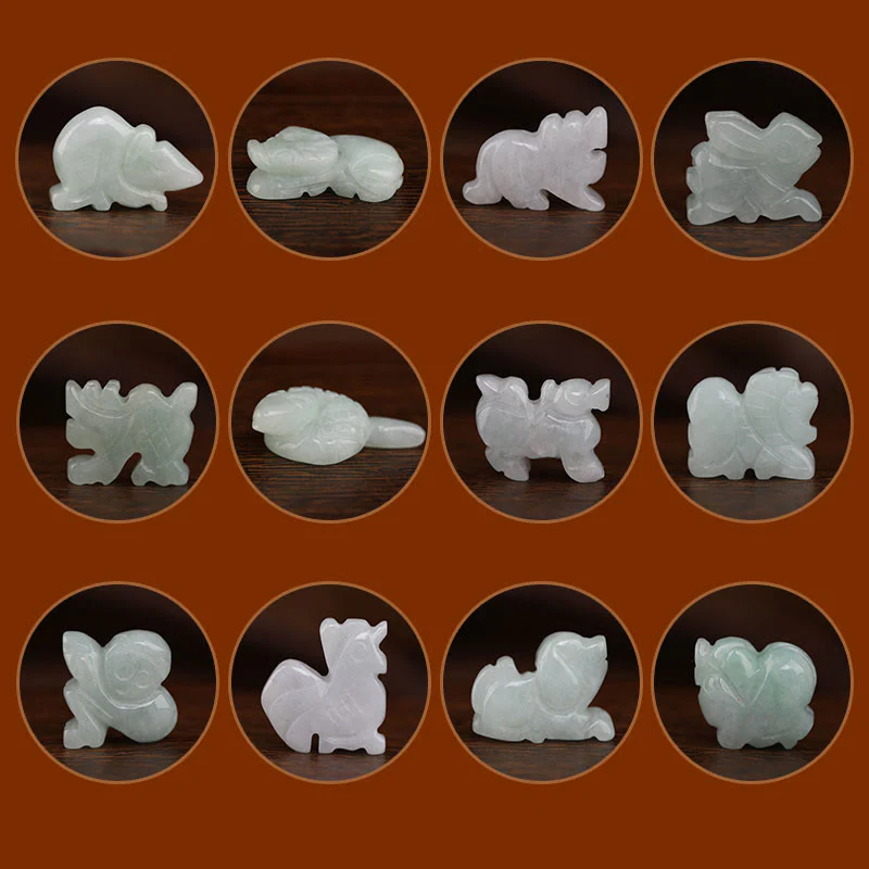 Buddha Stones Chiński Zodiak Granat Naturalny Klamra Pokoju Błogosławieństwo Czerwony Sznurek Łańcuszek Brzuch - Image 11