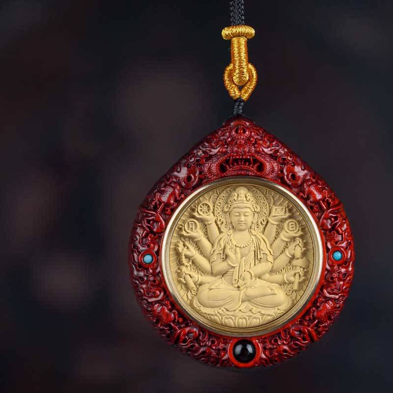 Buddha Stones Chiński Zodiak Natal Budda Mały Liść Czerwony Sandałowiec Heban Długowieczność Naszyjnik Wisiorek - Image 10