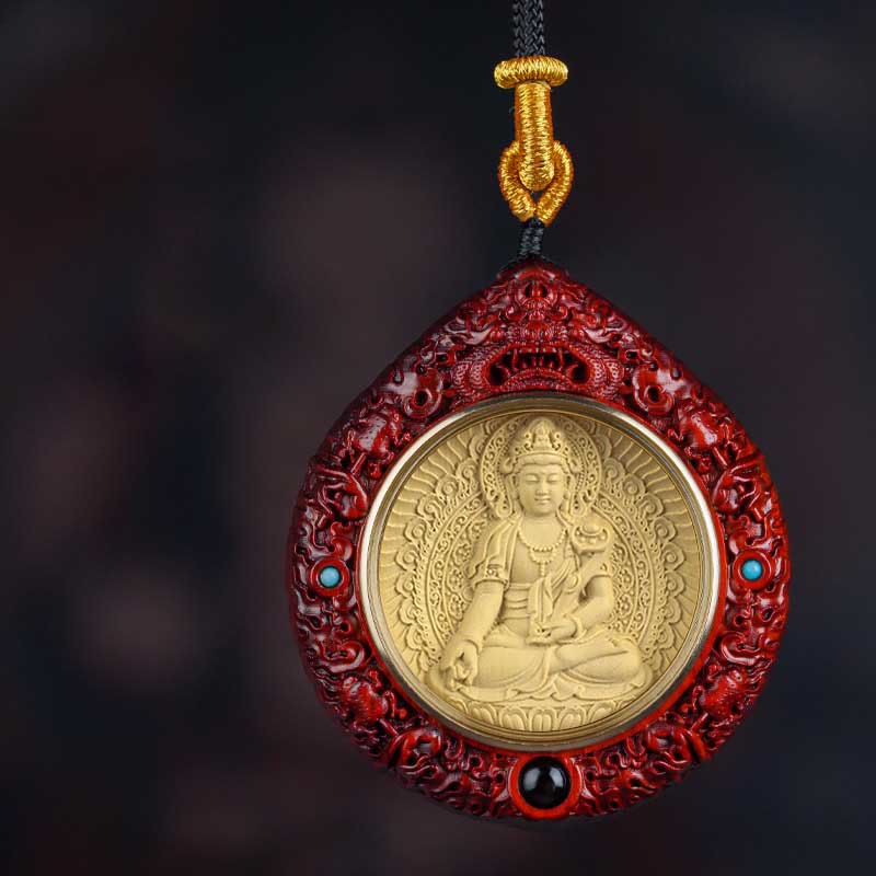 Buddha Stones Chiński Zodiak Natal Budda Mały Liść Czerwony Sandałowiec Heban Długowieczność Naszyjnik Wisiorek - Image 14