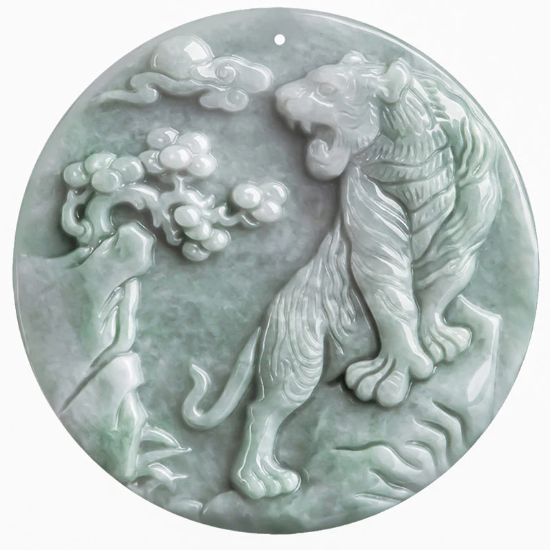 Buddha Stones Chiński Zodiak Tygrys Jadeit Ochrona Naszyjnik Wisiorek Sznurek - Image 10