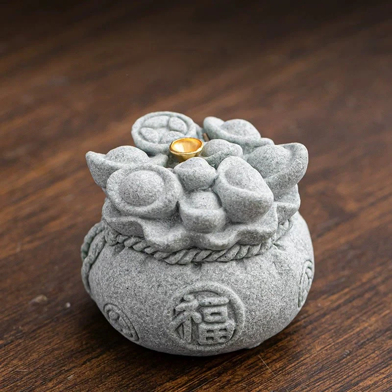 Buddha Stones Chińskie Znaki Fu Ingots Uzdrawiający Kadzielnica Dekoracja Biurka - Image 17