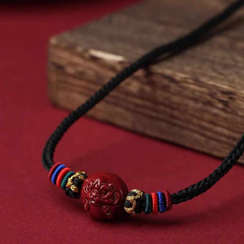 Buddha Stones Cynober Chiński Zodiak Czarny Sznur Błogosławieństwo Naszyjnik Wisiorki - Image 15
