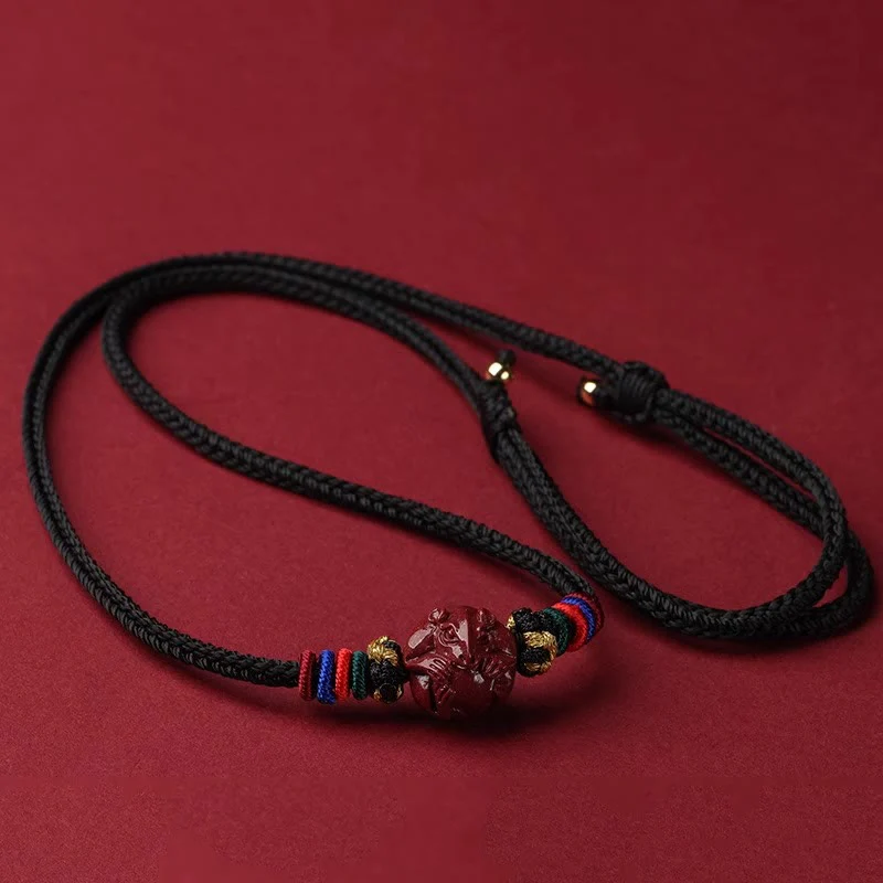 Buddha Stones Cynober Chiński Zodiak Czarny Sznur Błogosławieństwo Naszyjnik Wisiorki - Image 19