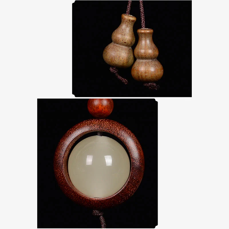 Buddha Stones Czerwone drzewo sandałowe Drewno hebanowe Zielone drzewo sandałowe Świecące koraliki na szczęście Tykwa Brelok do kluczy - Image 8