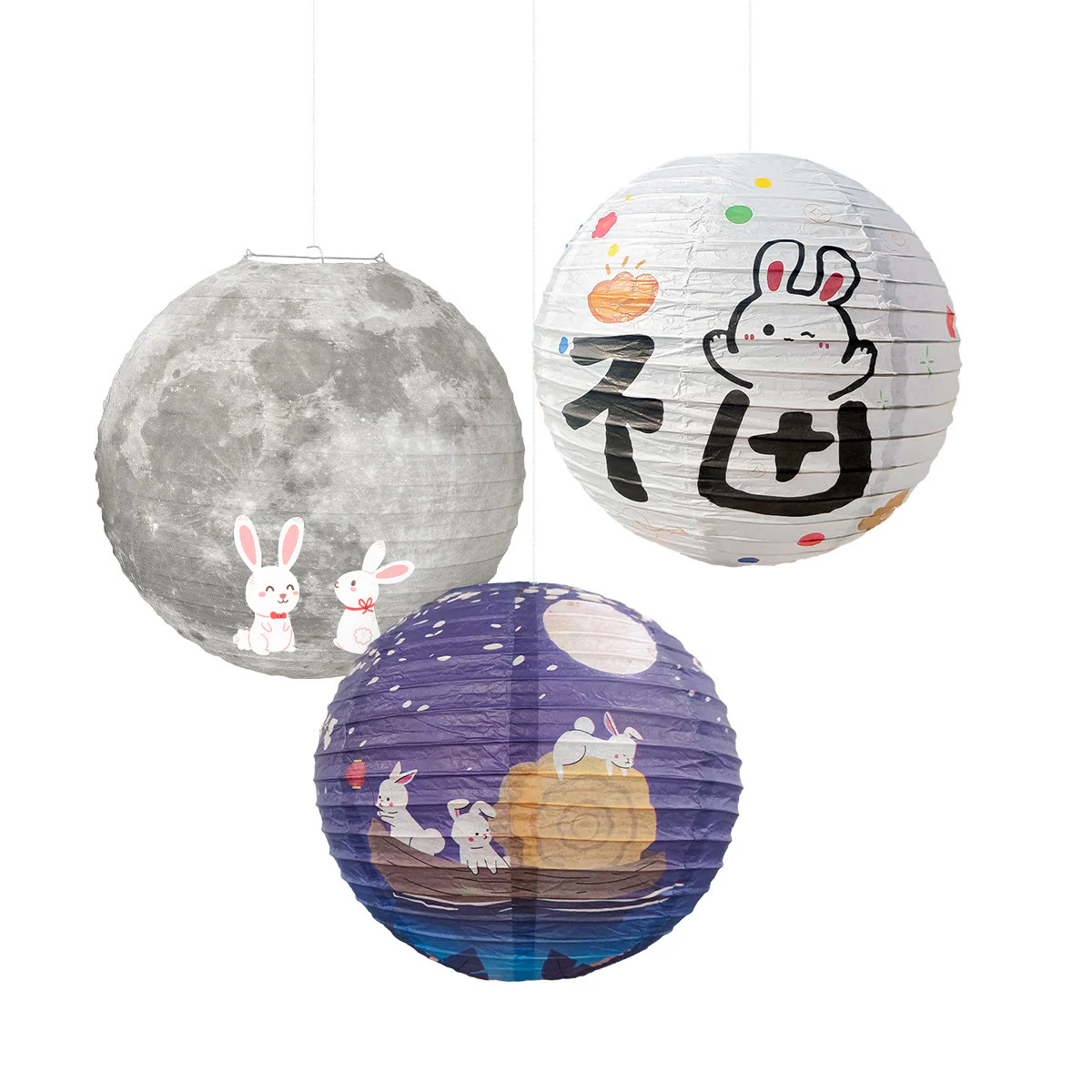 Buddha Stones DIY Królik Papierowa Lampa Latarnia Dekoracja Latarniowa Festiwalu Środka Jesieni - Image 11