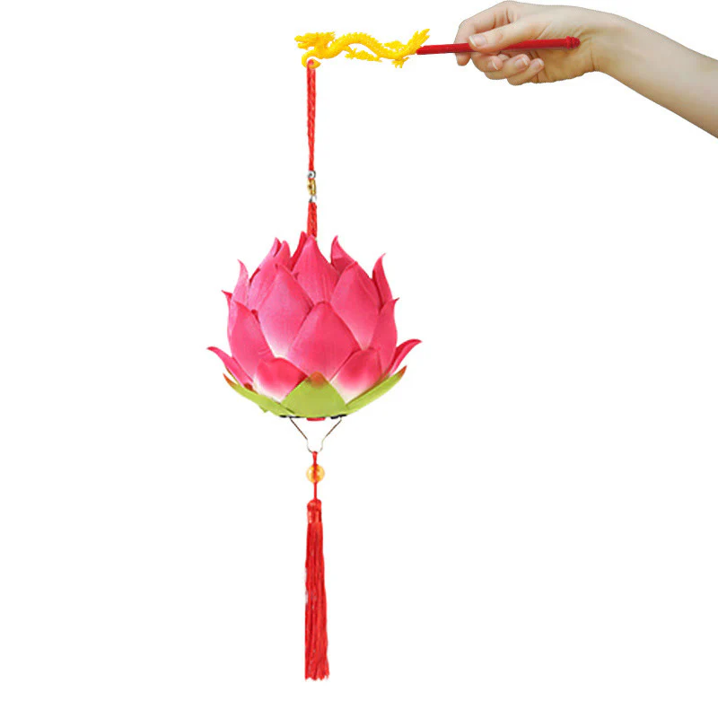 Buddha Stones DIY Kwiat Lotosu Smok Latarnia Lampa Tassel Dekoracja - Image 13
