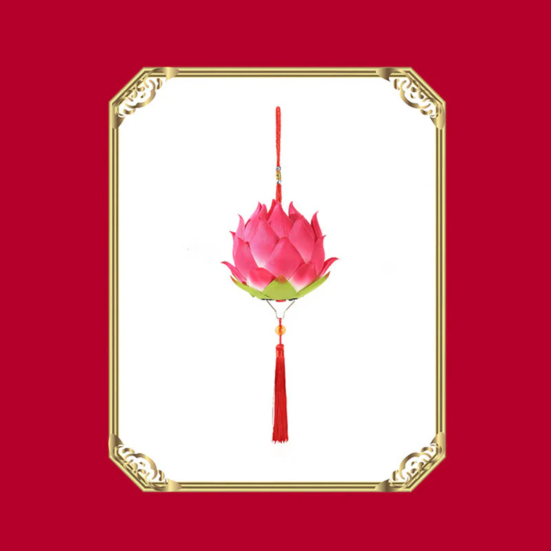 Buddha Stones DIY Kwiat Lotosu Smok Latarnia Lampa Tassel Dekoracja - Image 18