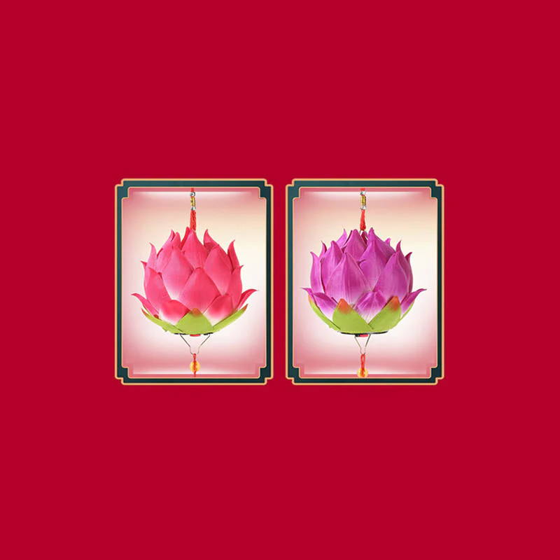 Buddha Stones DIY Kwiat Lotosu Smok Latarnia Lampa Tassel Dekoracja - Image 28