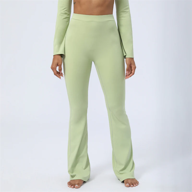 Buddha Stones Długi rękaw Biustonosz z odkrytymi plecami i ramiączkami Spodnie rozszerzane Fitness Joga Strój - Image 3