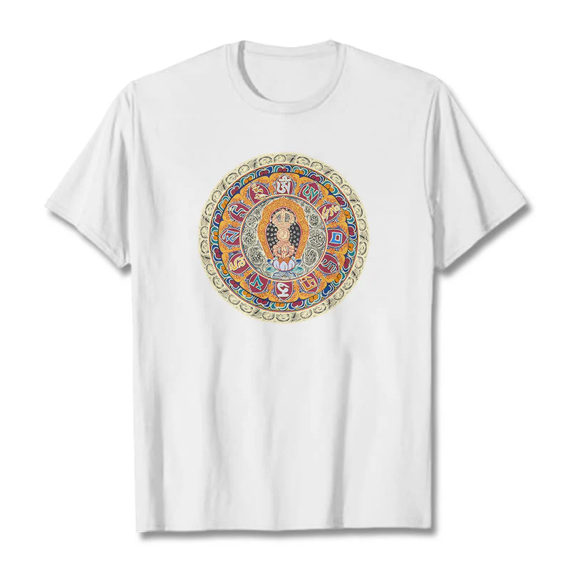 Buddha Stones Dorje Vajra Mandala Budda Bawełniana koszulka T-shirt - Image 10