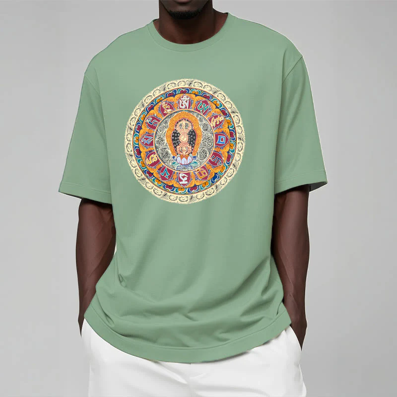 Buddha Stones Dorje Vajra Mandala Budda Bawełniana koszulka T-shirt - Image 14
