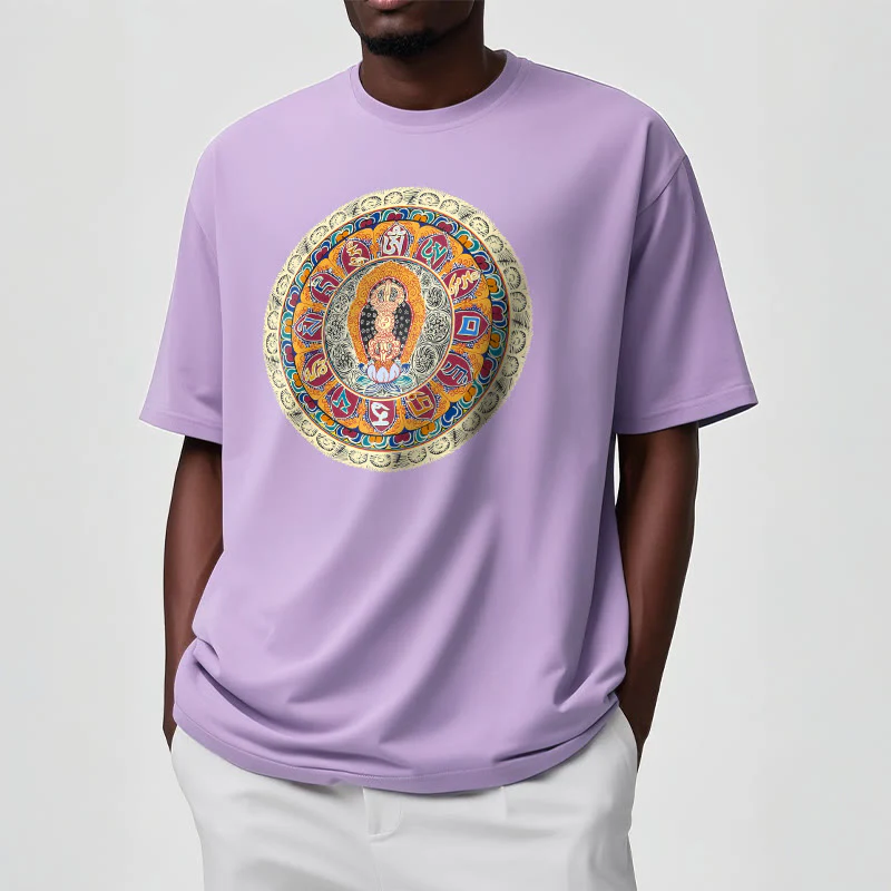Buddha Stones Dorje Vajra Mandala Budda Bawełniana koszulka T-shirt - Image 16