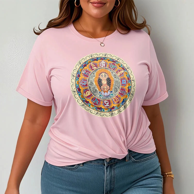 Buddha Stones Dorje Vajra Mandala Budda Bawełniana koszulka T-shirt - Image 19