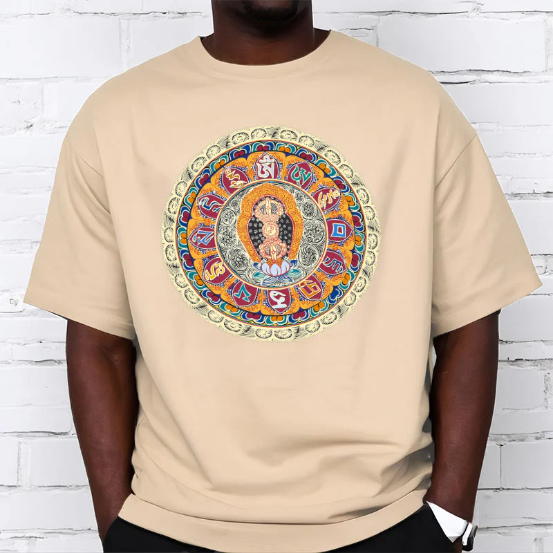 Buddha Stones Dorje Vajra Mandala Budda Bawełniana koszulka T-shirt - Image 2
