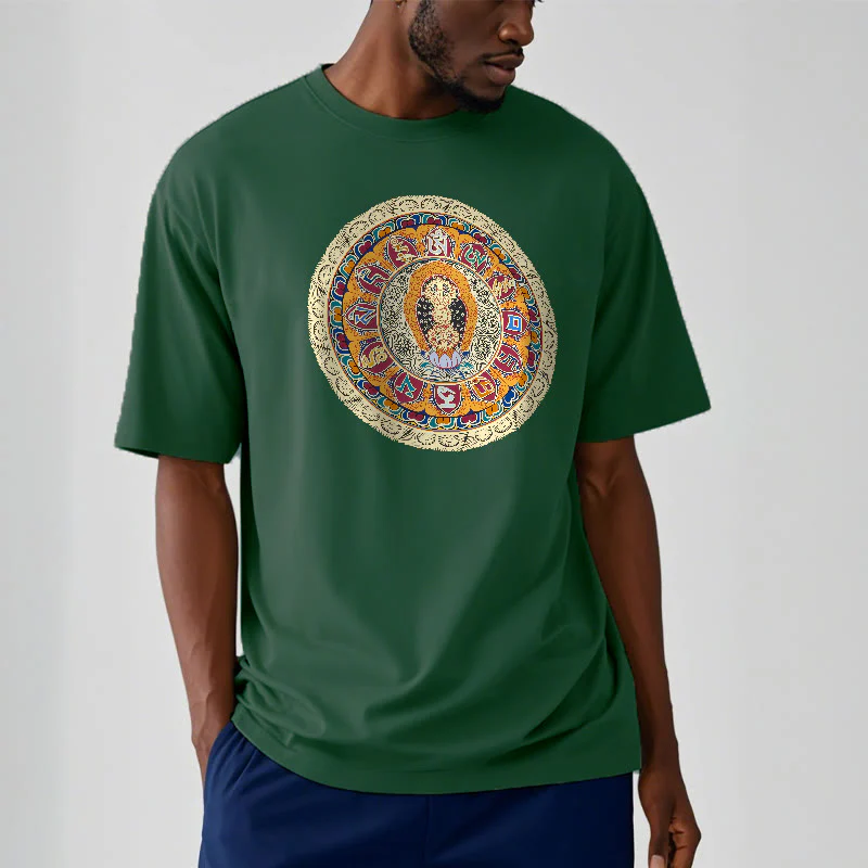 Buddha Stones Dorje Vajra Mandala Budda Bawełniana koszulka T-shirt - Image 8