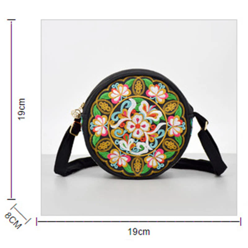 Buddha Stones Drzewo Pieniędzy Galsang Inula Kwiat Piwonia Róża Paw Dwustronny Haft Płótno Torebka Na Zakupy Torebka Torebka Crossbody - Image 5