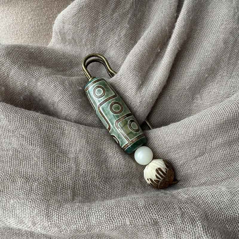 Buddha Stones Dziewięciooczne Koraliki Dzi Bodhi Nasiona Lotosu Broszka Ochronna - Image 10