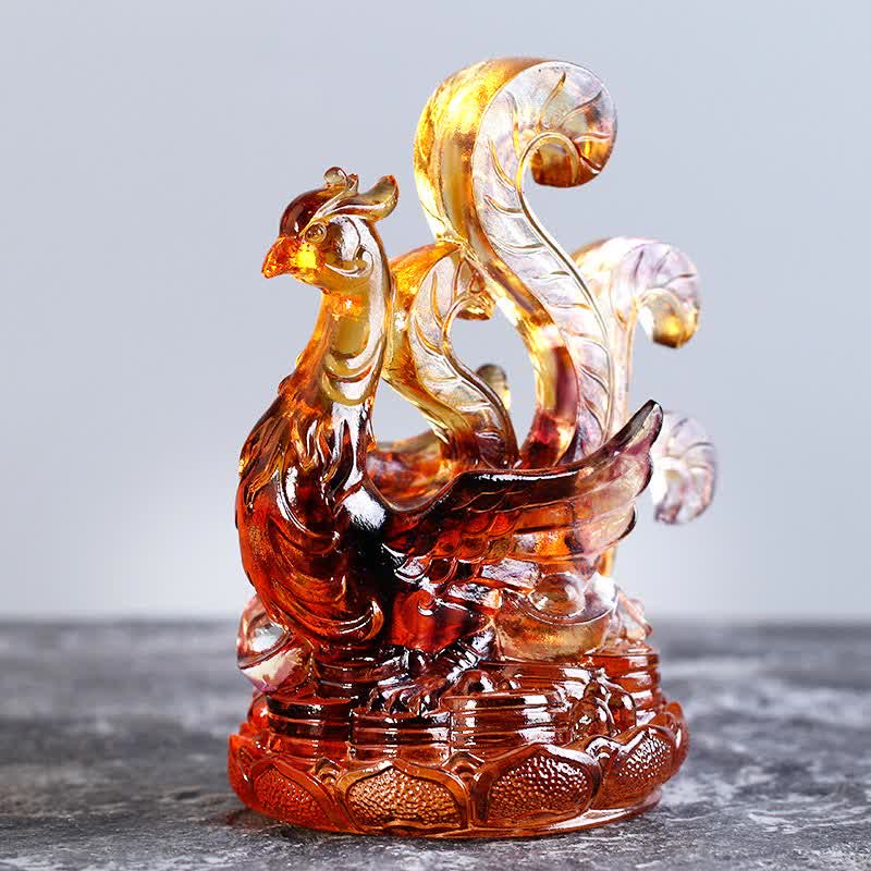 Buddha Stones Feng Shui Cztery Symbole Błękitny Smok Ręcznie Robiony Kryształ Liuli Dzieło Sztuki Dekoracja Domu Biurowego - Image 10