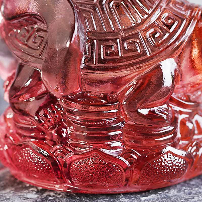 Buddha Stones Feng Shui Cztery Symbole Błękitny Smok Ręcznie Robiony Kryształ Liuli Dzieło Sztuki Dekoracja Domu Biurowego - Image 15