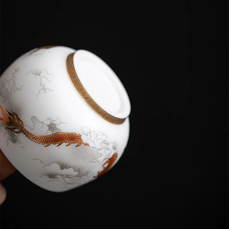 Buddha Stones Feniks Smok Lotos Jeleń Starożytny Budynek Ryba Koi Ceramiczna filiżanka do herbaty Kung Fu Filiżanki do herbaty - Image 7