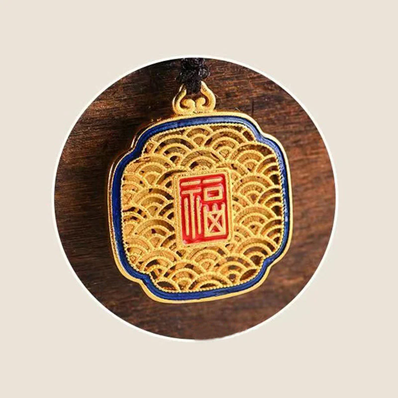 Buddha Stones Fu Charakter Błogosławieństwo Ruyi Charm Brelok - Image 11