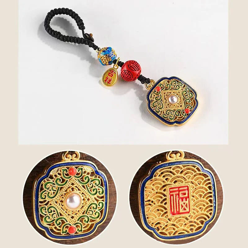 Buddha Stones Fu Charakter Błogosławieństwo Ruyi Charm Brelok - Image 9